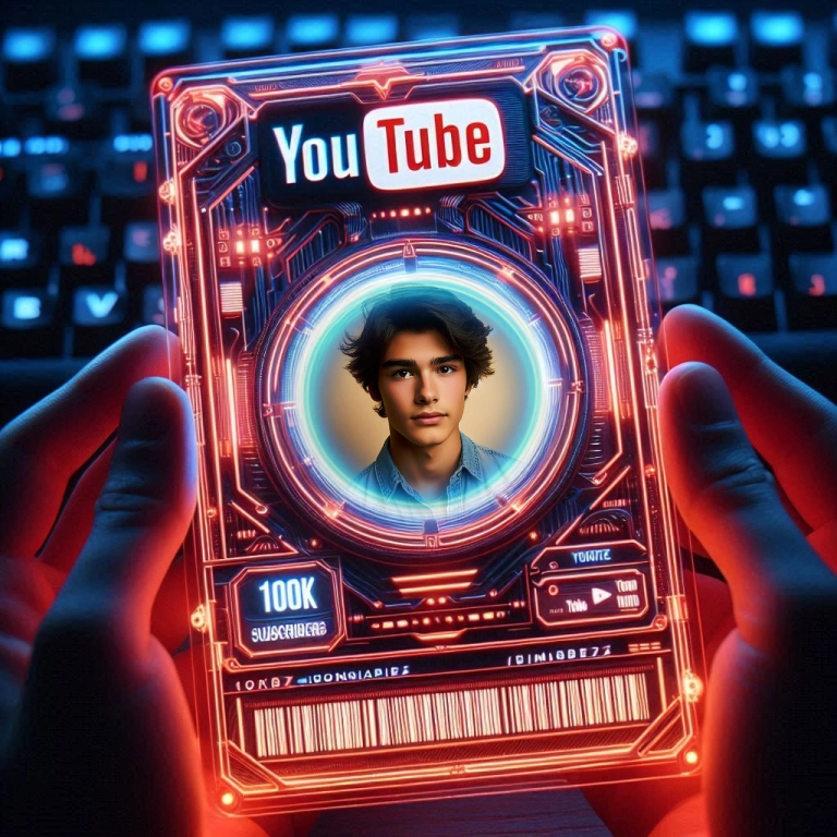 Customize Your Photos with a Neon YouTube-Themed Frame