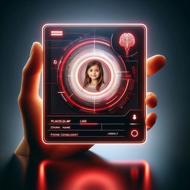 Insert Photos into a Sleek Minimalist Red Interface Frame