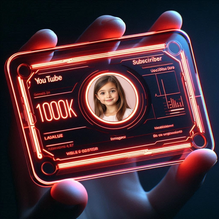 Insert Your Photo in a Vibrant YouTube-Themed Frame