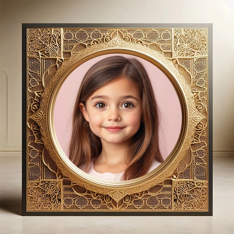 Transform Memories with Our Elegant Gold Circular Frame