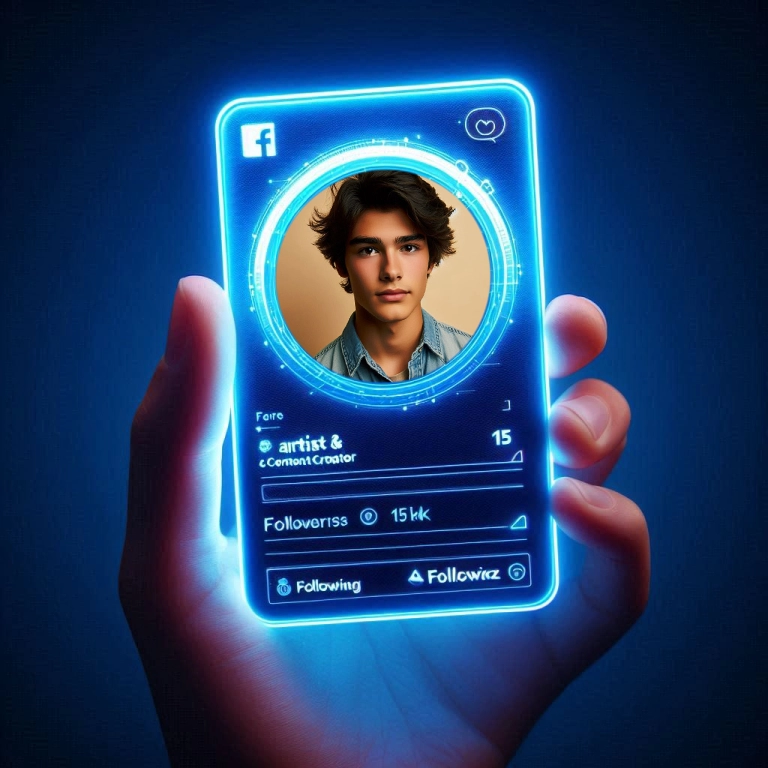 Customize Your Photos with a Blue Facebook-Themed Frame