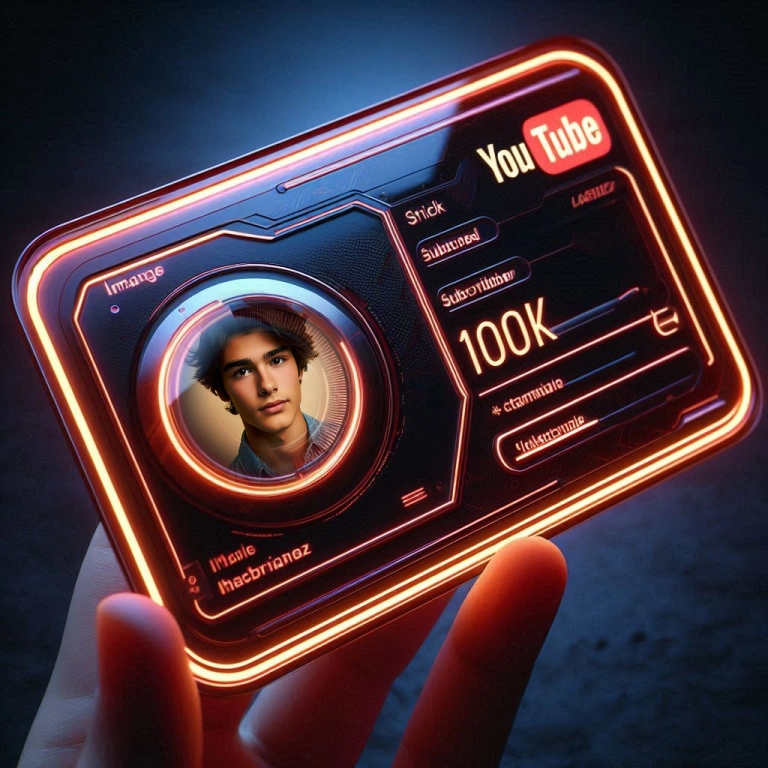 Personalize Photos with a Dark YouTube-Themed Frame Design