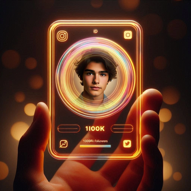 Customizable TikTok Frame with Vibrant Glowing Interface