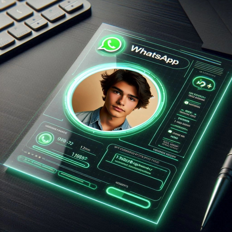 Insert Your Photo in a Sleek WhatsApp Frame on a Tablet