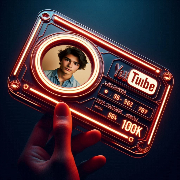 Customize Your Photos with a Dark YouTube-Themed Frame