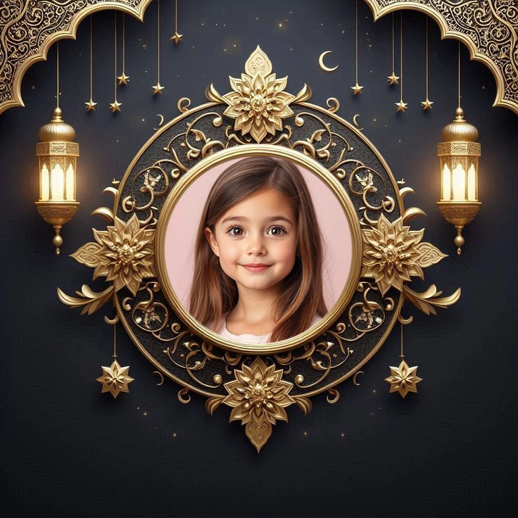 Transform Your Photos with Enchanting Golden Lantern Frames