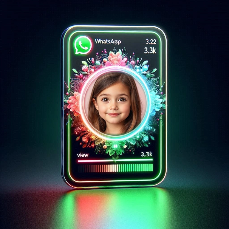 Transform Your Photos with a Neon WhatsApp-Themed Frame
