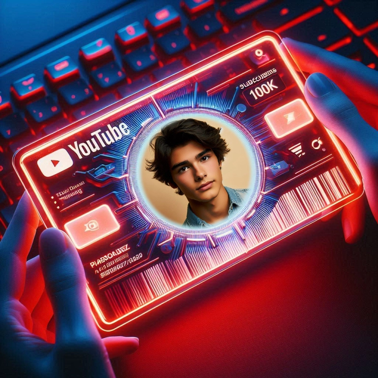 Celebrate Your YouTube Milestone with a Neon Photo Frame