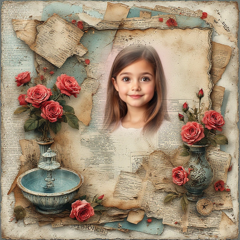 Transform Memories with a Romantic Vintage Photo Collage