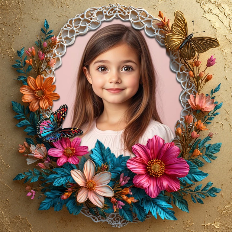Create Magical Memories with Our Enchanting Floral Frame