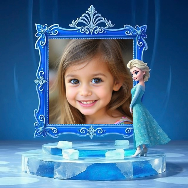 Transform Your Photos with an Enchanting Ice Princess Frame