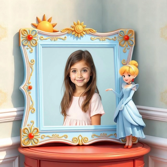 Transform Your Photos with a Fairytale Blue Frame