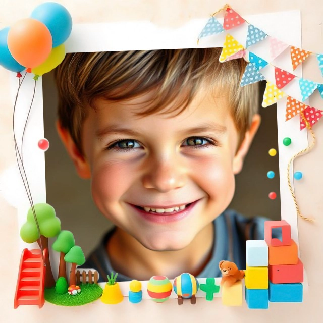 Capture Joyful Moments in a Colorful Playtime Photo Frame