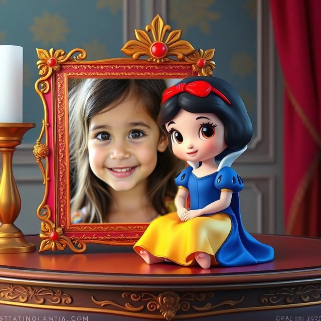 Transform Your Photos with a Magical Snow White Frame