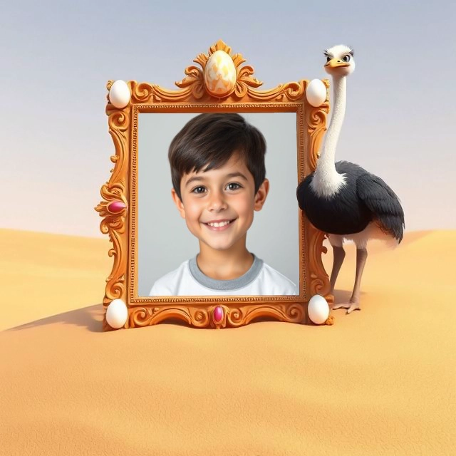 Enchant Your Photos with Our Whimsical Ostrich Frame