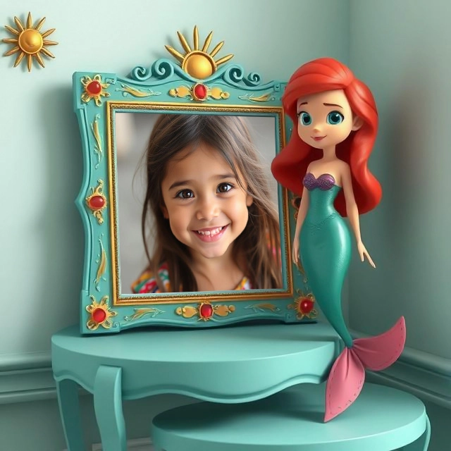 Dive into Whimsy with Ariel's Enchanting Vanity Frame