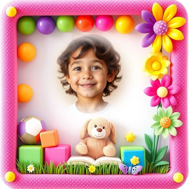 Transform Memories with a Cheerful Pink Frame Full of Joy