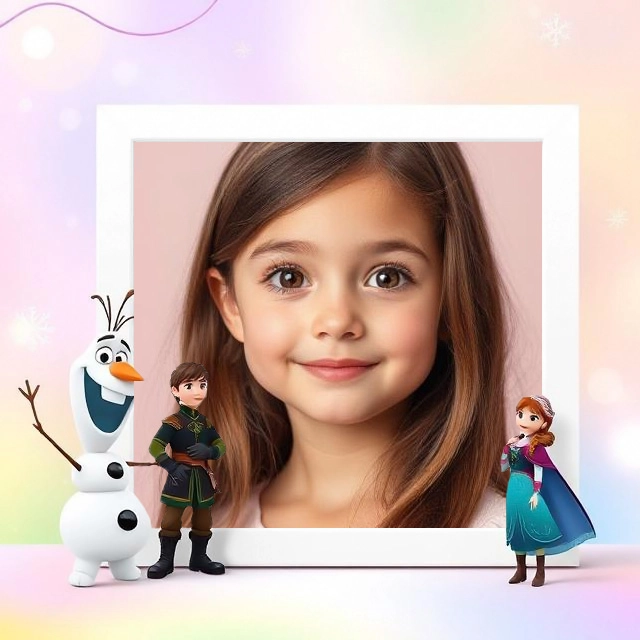Enchant Your Photos with a Magical Frozen Winter Frame