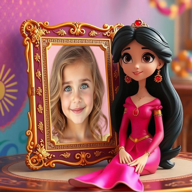 Transform Your Photos with a Regal Princess Jasmine Frame