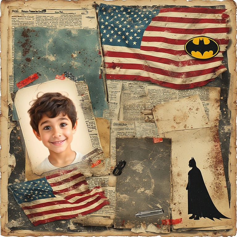 Personalize Your Heroic Vintage Batman Collage Frame