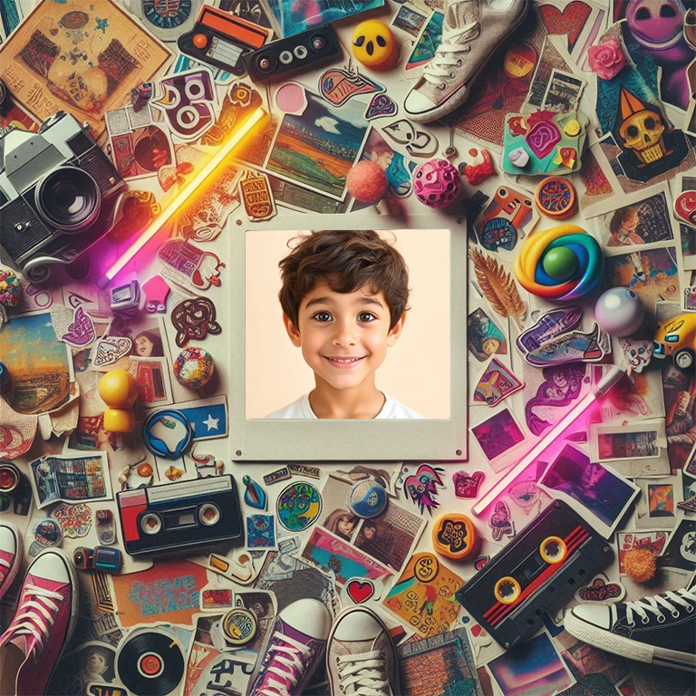 Transform Your Photos with a Vibrant Retro Collage Experience