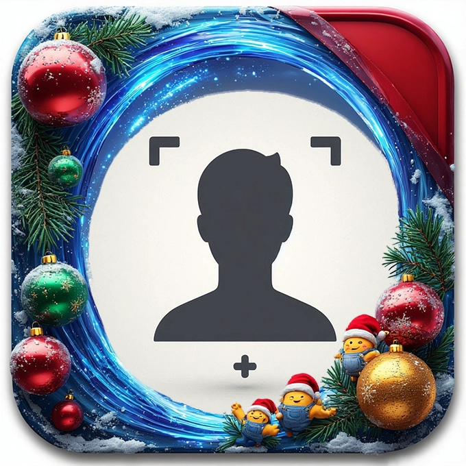 Add Your Photo to Festive Holiday Frame Template
