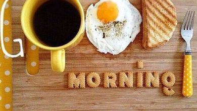 Coffee and Breakfast Greeting Om good morning Images