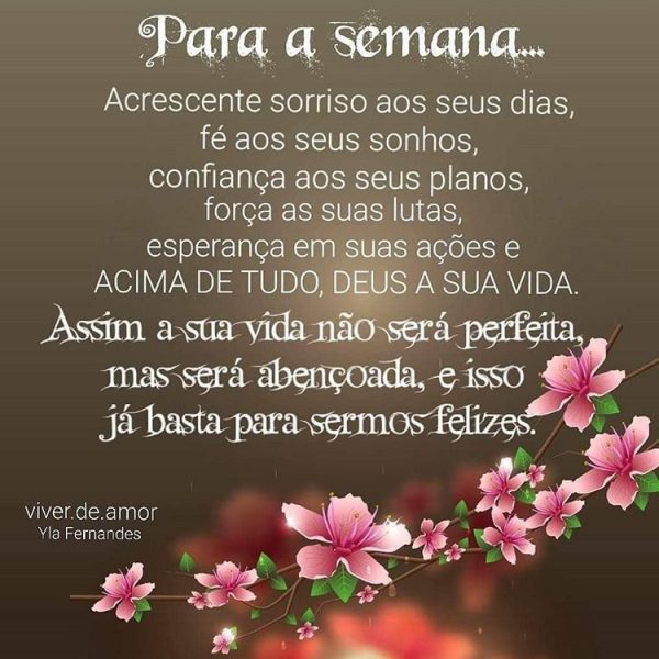 Bom Dia E Feliz Semana Para Whatsapp