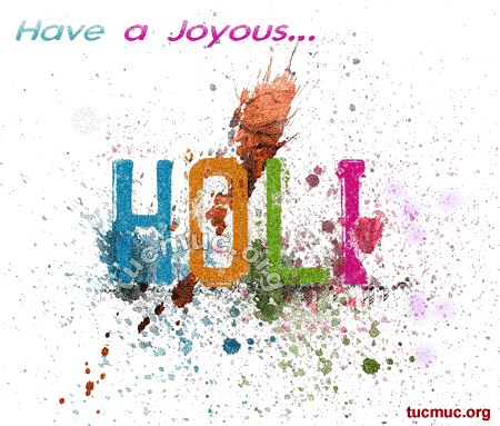 Happy Holi Festival Animated Gif