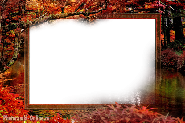 фоторамка онлайн для фото осенний лес озеро - фоторамка онлайн для фото осенний лес озеро