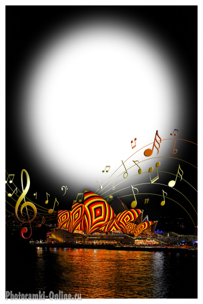 онлайн изображением оперного театра в Сиднее немало С в  - фоторамка онлайн изображением оперного театра в Сиднее немало С в