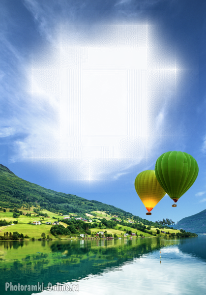 фоторамка онлайн небо воздушные шары - фоторамка онлайн небо воздушные шары