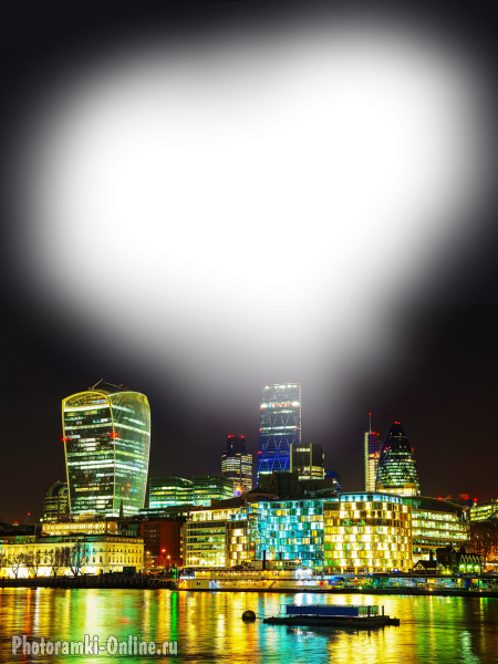 фоторамка онлайн ночное небо Лондона - фоторамка онлайн ночное небо Лондона