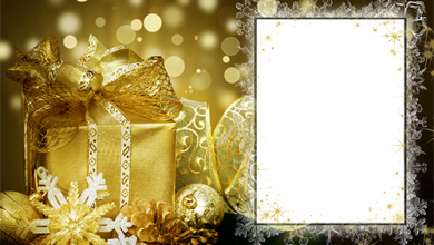 Awaiting of Christmas gifts photo frame