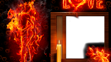 Burning Love photo frame