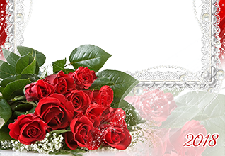 Calendar2018 Bunch of red roses photo frame 318x220 - Calendar2018 Bunch of red roses photo frame