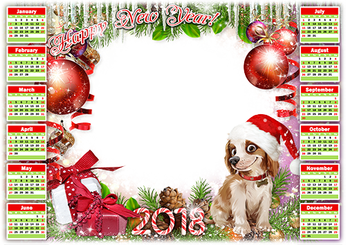 Calendar2018 Happy New Year photo frame - Calendar2018 Happy New Year photo frame