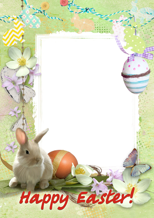Cute Easter Bunny photo frame - Cute Easter Bunny photo frame