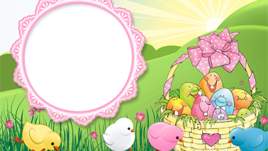 Cute Easter chicks and funny Easter eggs photo frame 390x220 - Cute Easter chicks and funny Easter eggs photo frame