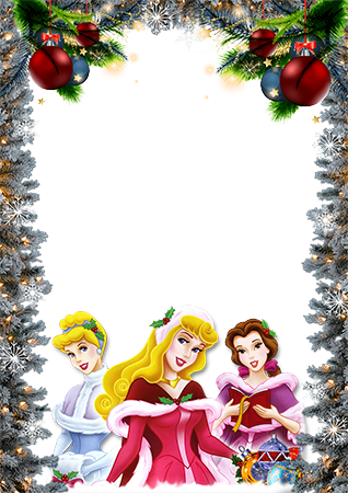 Disney princesses wish you a Merry Christmas photo frame - Disney princesses wish you a Merry Christmas photo frame