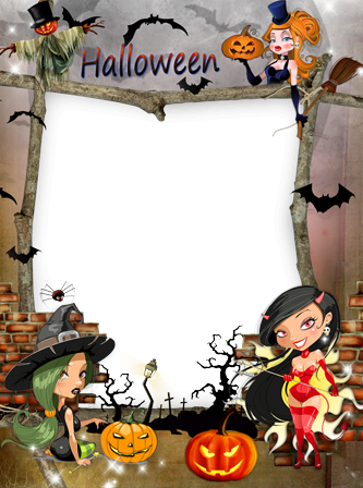 Halloween witches photo frame - Halloween witches photo frame