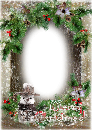 Happy New Year from the snowman photo frame - Happy New Year from the snowman photo frame