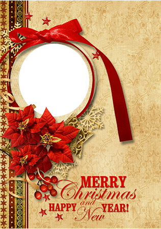 Merry Christmas vintage card photo frame - Merry Christmas vintage card photo frame