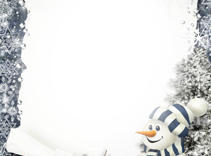 New Year Congratulation Snowman photo frame