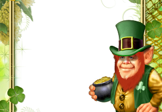 leprechaun con cornice dorata